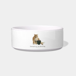 Etwas ist das Brennen der weißen Keramik Pet Bowl Napf