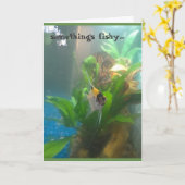 Etwas ist die "Fishy Angel Fish Grußkarte" Karte (Gelbe Blume)