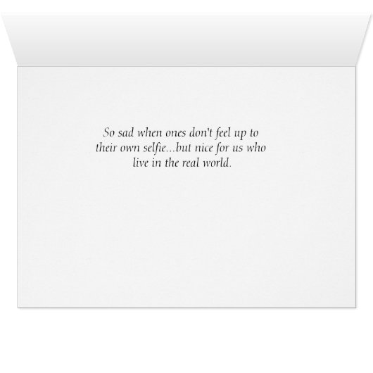 Etwas ist falsch - sie hat nicht stündlich selfie  (Innenansicht Horizontal (Unten))