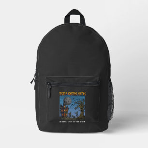 Etwas Jagdlicht Mond Halloween Heißer Zom Bedruckter Rucksack