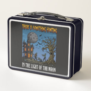 Etwas Jagdlicht Mond Halloween Heißer Zombie Metall Brotdose