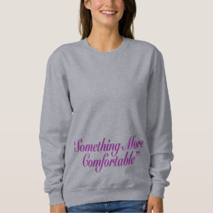 Etwas Komfortabler Lila Text Sweatshirt