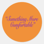 Etwas komfortabler Orange BG Runder Aufkleber (Vorderseite)