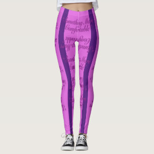 Etwas komfortablere Lila Streifen Leggings