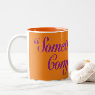 Etwas komfortableres Lila großes Orange Zweifarbige Tasse