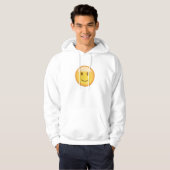 Etwas lächelndes Gesicht Emoji Hoodie (Vorne ganz)