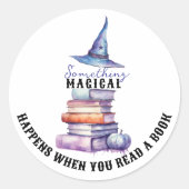 Etwas Magisches Buchsticker Runder Aufkleber (Vorderseite)
