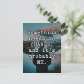 Etwas muss das Angebot ändern Postkarte (Stehend Vorderseite)