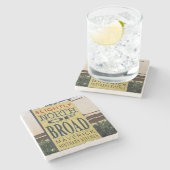 Etwas nördlich von Broad, SNOB Charleston Steinuntersetzer (Seitenansicht)