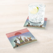 Etwas rot glasuntersetzer (Schrägansicht)