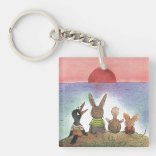 Etwas rot schlüsselanhänger