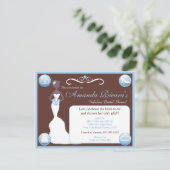 Etwas Schokolade, etwas blau Einladung (Stehend Vorderseite)