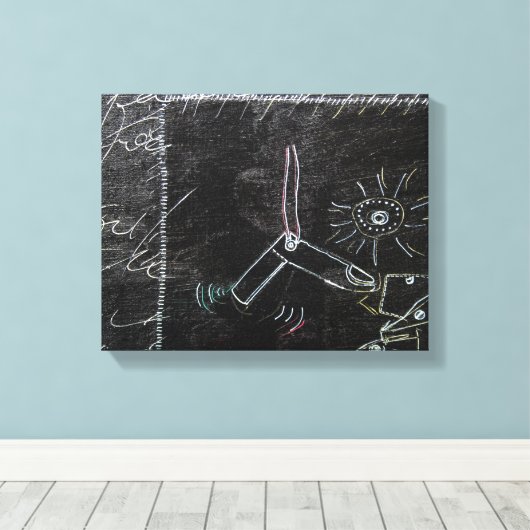 Etwas Seltsames an dieser schwarzen Leinwand 1 (Insitu (Holzboden))