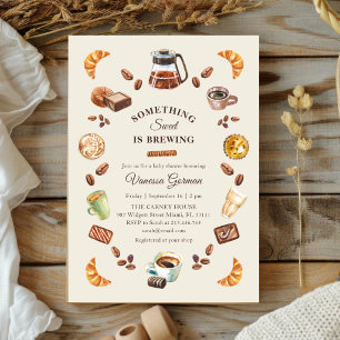 Etwas Süßes braut   Kaffeebaby Shower Einladung