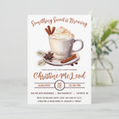 Etwas Süßes ist Brechen, Hot Cocoa Baby Dusche Einladung (Stehend Vorderseite)