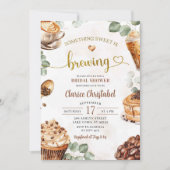 Etwas Süßes ist das Brechen von Kaffee Brautparty Einladung (Vorderseite)