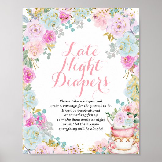 Etwas Süßes ist das Brennen spät nachts Windeln Poster (Vorne)