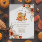 Etwas Süßes ist das Brennen von Floral Fall Babydu Einladung