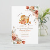 Etwas Süßes ist das Brennen von Floral Fall Babydu Einladung (Stehend Vorderseite)