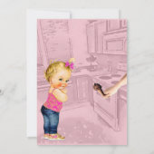 Etwas Süßes kommt auf die Einladung der Babydusche (Rückseite)