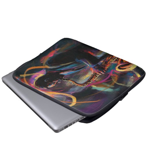 Etwas über ein Saxophon... Laptopschutzhülle (Vorne Knopf)