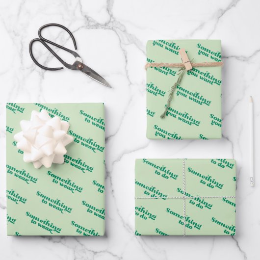 Etwas... Verschleiß, woll, mach'. Geschenkpapier Set (Vorderseite)