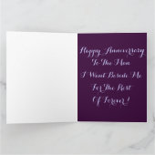 Etwas vertraute Jahrestags-Karte Karte (Innenseite)