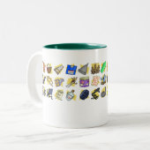 "Etwas von dem ordentlichen Material, das ich Zweifarbige Tasse (Vorderseite Links)