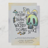 Etwas Wackeliges Halloween-Party Einladung (Vorne/Hinten)