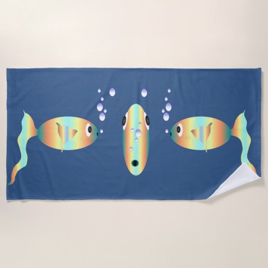 Etwas, was Fishwater Beach Handtuch (Vorderseite)