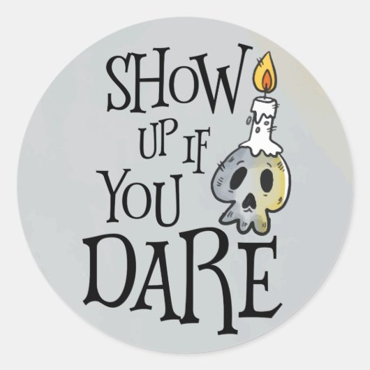 Etwas, was mit dem Halloween-Party-Sticker Runder Aufkleber (Vorderseite)