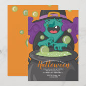 Etwas wird auf Halloween-Einladung aufbrechen Einladung (Vorne/Hinten)