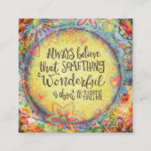 Etwas Wunderbares ~ Inspirivity Güte Cards Quadratische Visitenkarte (Vorderseite)