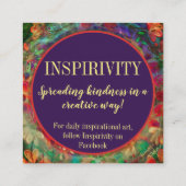 "Etwas Wunderbares" Kinderkarten Quadratische Visitenkarte (Rückseite)