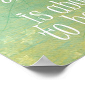 Etwas Wunderbares Positives Zitat Bejahung Poster (Ecke)