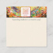 Etwas Wunderbares Zitat Blumenkarten Quadratische Visitenkarte (Rückseite)