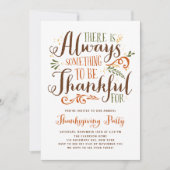 Etwas zu danken für Erntedank Party Einladung (Vorderseite)