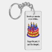 Etwas zu erinnern, lustiger Geburtstag Schlüsselanhänger (Vorderseite links)