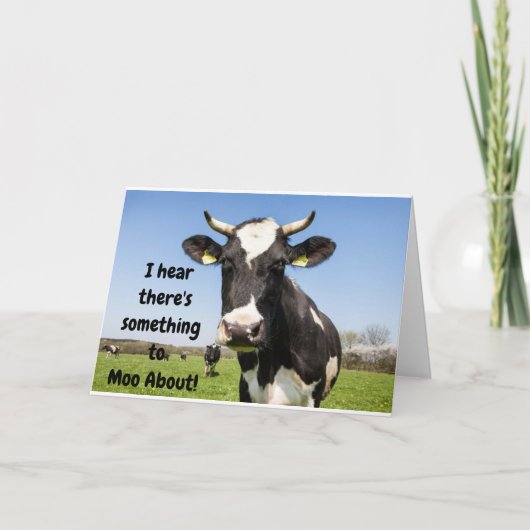 ETWAS ZU "MOO ÜBER" ***21.*** GEBURTSTAG KARTE (Vorderseite)