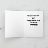 ETWAS ZU *MOO ÜBER* 50. JAHRESkarte Karte (Innenseite)