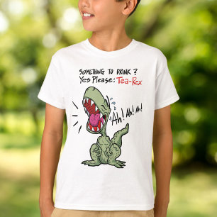 Etwas zu trinken? Ja Bitte: Tea-Rex Dinosaurier T-Shirt