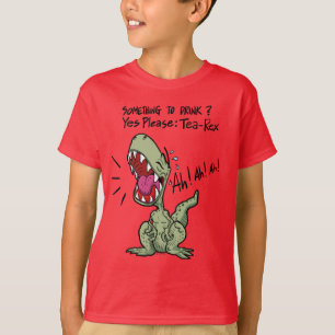 Etwas zu trinken? Ja Bitte: Tea-Rex Dinosaurier T-Shirt