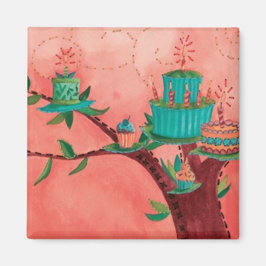 Etwas zum Cherish "Birthday Tree Cakes" Magnet (Vorne)