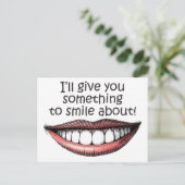etwas zum Lächeln Postkarte (Stehend Vorderseite)