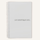 Etwas zum Notizen SpiralNotebook Notizblock (Vorderseite)