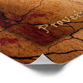 Etz Chayim - Lebensbaum auf dem Holzeffekt Poster (Ecke)