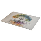 Etz Chayim Tree of Life Shabbat Shalom Challah Schneidebrett (Ecke)