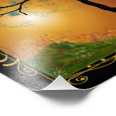 Etz Chayim - Tree of Life with Hebrew Alphabet Art Fotodruck (Ecke)