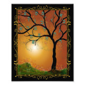 Etz Chayim - Tree of Life with Hebrew Alphabet Art Fotodruck (Vorne)