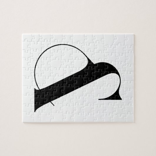 Etzeichen-Minimalistische moderne Kunst Puzzle (Horizontal)